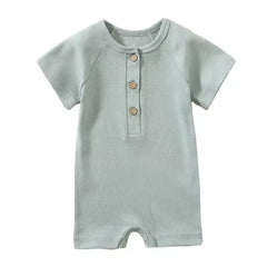 Cotton Baby Romper for Summer – Short-Sleeve Infant Jumpsuit