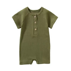 Cotton Baby Romper for Summer – Short-Sleeve Infant Jumpsuit