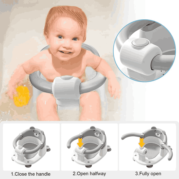 Cute Bear Baby Bath Seat for 6 Months Plus