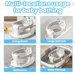 Cute Bear Baby Bath Seat for 6 Months Plus