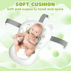 Foldable Baby Bath Tub with Thermometer & Cushion