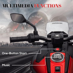 Honda 12V Kids Electric Bike with Music & Headlights