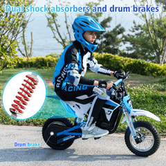 EVERCROSS Kid's Electric Dirt Bike EV12M Pro – 300W 25 km/h Kids Motorbike with Bluetooth & LED Lights