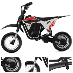 EVERCROSS Kid's Electric Dirt Bike EV12M Pro – 300W 25 km/h Kids Motorbike with Bluetooth & LED Lights