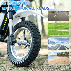 EVERCROSS Kid's Electric Dirt Bike EV12M Pro – 300W 25 km/h Kids Motorbike with Bluetooth & LED Lights