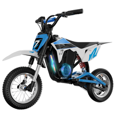 EVERCROSS Kid's Electric Dirt Bike EV12M Pro – 300W 25 km/h Kids Motorbike with Bluetooth & LED Lights