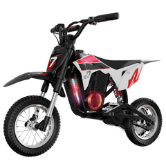 EVERCROSS Kid's Electric Dirt Bike EV12M Pro – 300W 25 km/h Kids Motorbike with Bluetooth & LED Lights
