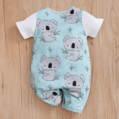 Koala Print Baby Romper – Summer Short-Sleeve Newborn Jumpsuit