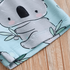 Koala Print Baby Romper – Summer Short-Sleeve Newborn Jumpsuit