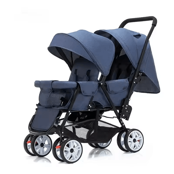 Twin Baby Stroller with Two Seats – Lightweight Foldable Double Trolley/Pushchairs