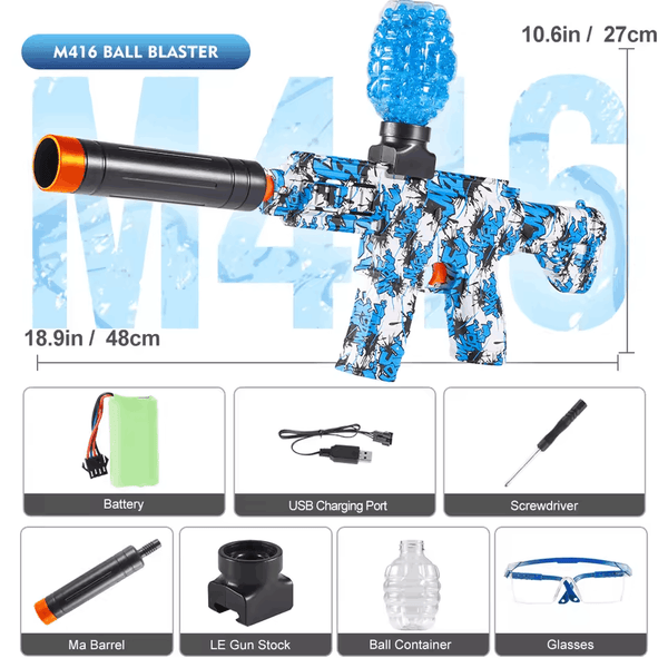 M416 Electric Blaster Gun – Rechargeable Automatic Toy for Outdoor Family Fun