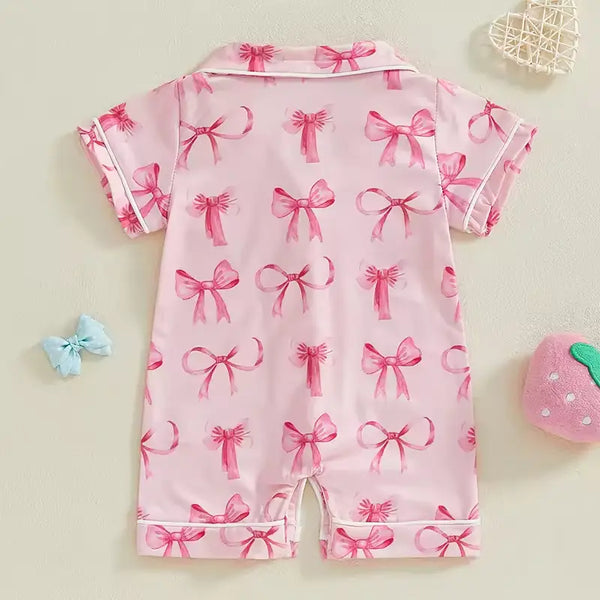 Newborn Summer Baby Romper – Short-Sleeve Printed Jumpsuit