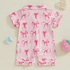 Newborn Summer Baby Romper – Short-Sleeve Printed Jumpsuit