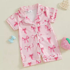 Newborn Summer Baby Romper – Short-Sleeve Printed Jumpsuit