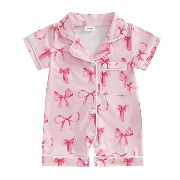 Newborn Summer Baby Romper – Short-Sleeve Printed Jumpsuit
