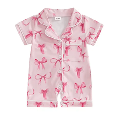 Newborn Summer Baby Romper – Short-Sleeve Printed Jumpsuit