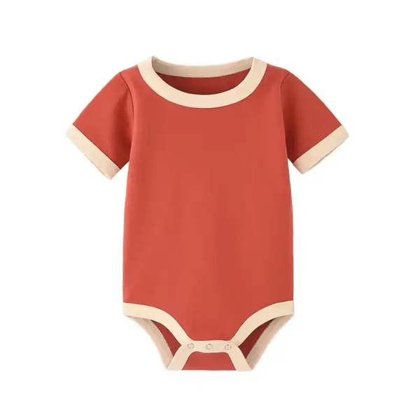 Organic Cotton Baby Romper – Colorful Summer Short-Sleeve Jumpsuit