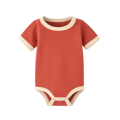 Organic Cotton Baby Romper – Colorful Summer Short-Sleeve Jumpsuit