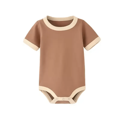 Organic Cotton Baby Romper – Colorful Summer Short-Sleeve Jumpsuit
