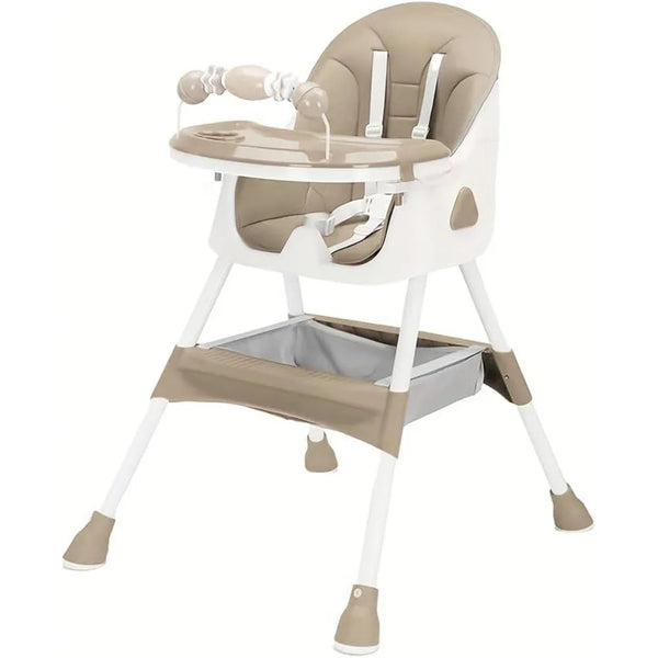 Foldable Baby High Chair 6 Months Plus with Toy Rack