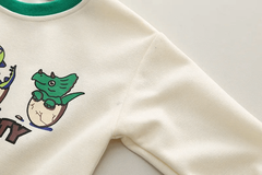 Spring & Autumn Baby Boys Dungarees – Casual Long-Sleeve Cartoon Two-Piece Set