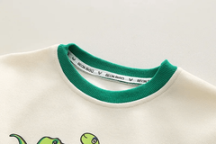 Spring & Autumn Baby Boys Dungarees – Casual Long-Sleeve Cartoon Two-Piece Set