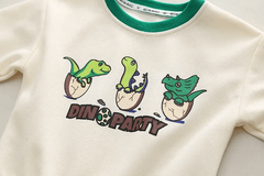 Spring & Autumn Baby Boys Dungarees – Casual Long-Sleeve Cartoon Two-Piece Set