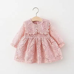 Spring & Autumn Baby Girls Dress – Long-Sleeve Lace Princess Tutu