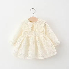 Spring & Autumn Baby Girls Dress – Long-Sleeve Lace Princess Tutu