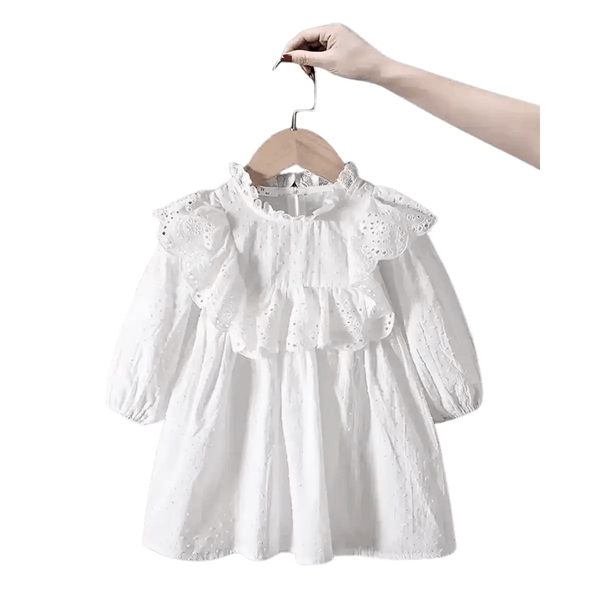 Spring & Fall Toddler Girls Dress – Lace Solid Princess Dress