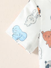 Summer Baby Boys Dungarees – 2-Piece Cartoon Animal Suspenders Suit