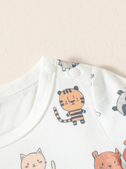 Summer Baby Boys Dungarees – 2-Piece Cartoon Animal Suspenders Suit