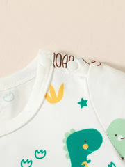Summer Baby Boys Dungarees – 2-Piece Cartoon Animal Suspenders Suit