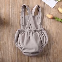 Summer Baby Dungarees – Unisex Corduroy Sleeveless Romper