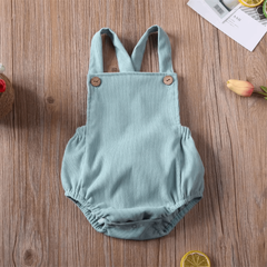 Summer Baby Dungarees – Unisex Corduroy Sleeveless Romper
