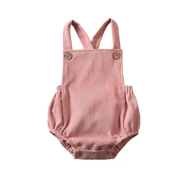 Summer Baby Dungarees – Unisex Corduroy Sleeveless Romper