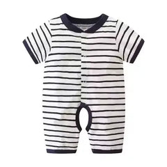 Summer Baby Romper – Long-Sleeve Cotton Jumpsuit for Newborns