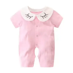 Summer Baby Romper – Long-Sleeve Cotton Jumpsuit for Newborns