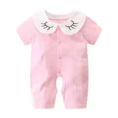 Summer Baby Romper – Long-Sleeve Cotton Jumpsuit for Newborns