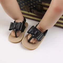 Summer Baby Shoes for Girls – Cute Bow Sandals with Anti-Slip Sole
