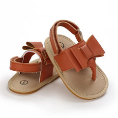 Summer Baby Shoes for Girls – Cute Bow Sandals with Anti-Slip Sole