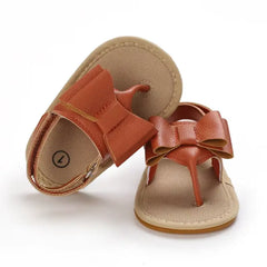 Summer Baby Shoes for Girls – Cute Bow Sandals with Anti-Slip Sole