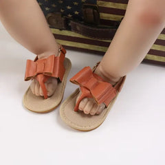 Summer Baby Shoes for Girls – Cute Bow Sandals with Anti-Slip Sole
