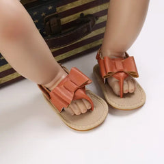 Summer Baby Shoes for Girls – Cute Bow Sandals with Anti-Slip Sole