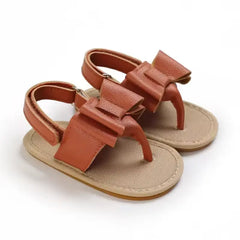 Summer Baby Shoes for Girls – Cute Bow Sandals with Anti-Slip Sole