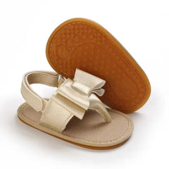 Summer Baby Shoes for Girls – Cute Bow Sandals with Anti-Slip Sole