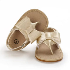 Summer Baby Shoes for Girls – Cute Bow Sandals with Anti-Slip Sole
