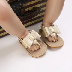 Summer Baby Shoes for Girls – Cute Bow Sandals with Anti-Slip Sole