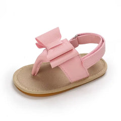 Summer Baby Shoes for Girls – Cute Bow Sandals with Anti-Slip Sole