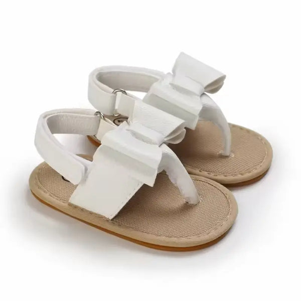 Summer Baby Shoes for Girls – Cute Bow Sandals with Anti-Slip Sole